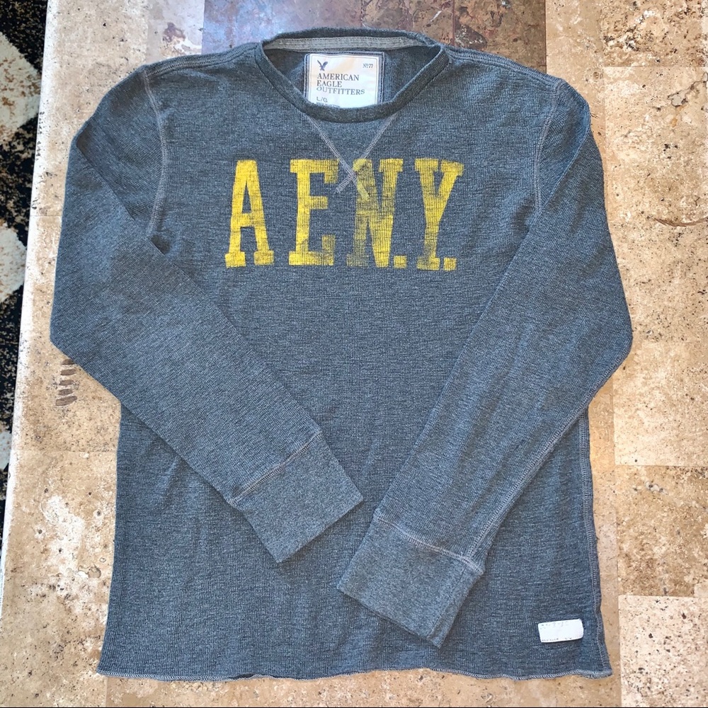 Men’s SZ L American Eagle Gray Graphic T-Shirt